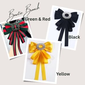 Elegant Bowtie Brooch Set - 3 Sets